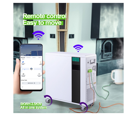 Système d'énergie solaire hybride de stockage de batterie tout-en-un de 5 kWh pour la maison